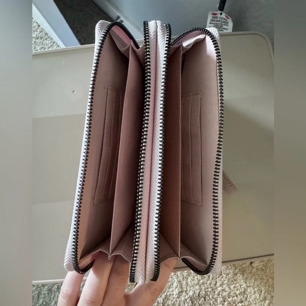 Rachel Roy Soft Pink Leather Wristlet - Picture 3 of 3